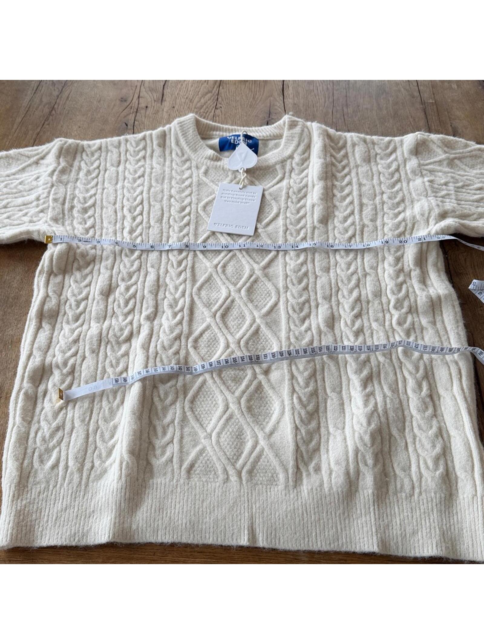 Aelfric Eden Cream Cable Knit Crewneck Sweater Large Nwt — image 4 of 7